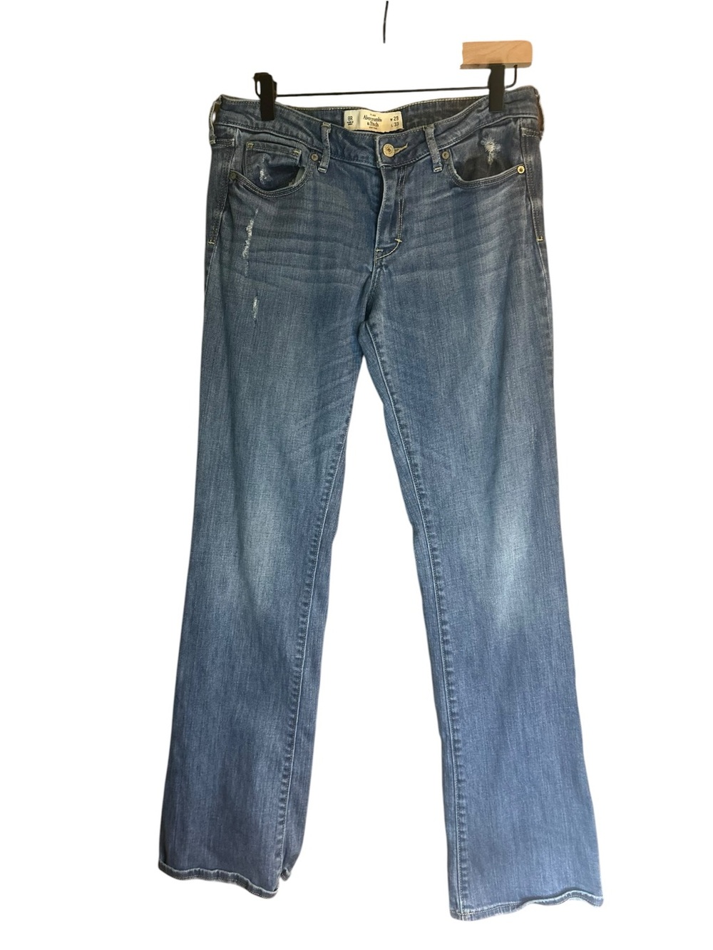 Abercrombie & Fitch Men’s Jeans 29x33 Medium Wash Distressed Straight Leg Denim